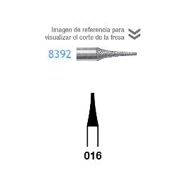 Fresas Diamante 8392-314-016 (Sheridan) interproximal FG aro rojo grano fino 46 micras Komet - Caja de 5 unidades. Para turbina.