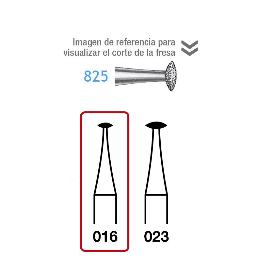 Fresas Diamante 825-314-016 FG grano medio 107 micras Komet - Caja de 5 unidades. Para turbina.
