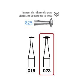 Fresas Diamante 825-314-023 FG grano medio 107 micras Komet - Caja de 5 unidades. Para turbina
