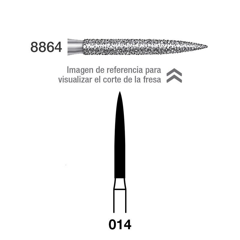 FRESAS Diamante 8864 863LF-014 Royal Dent - Caja de 5 unidades. Para turbina.