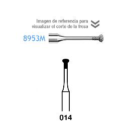 FRESAS 895Solventum-314-014 FG  aro rojo grano fino 46 micras Komet - Caja de 5 unidades. Para turbina