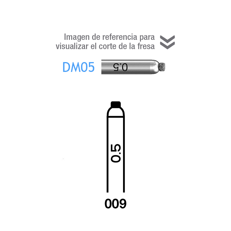 Fresas Diamante FRESAS DM05-314-009 FG PrepMarket Komet - Caja de 5 unidades. Para turbina