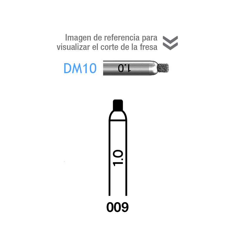 Fresas Diamante FRESAS DM10-314-009 FG PrepMarket Komet - Caja de 5 unidades. Para turbina