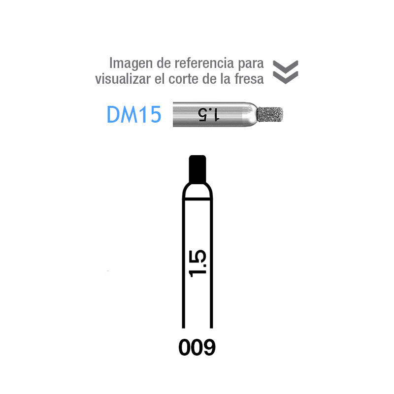 Fresas Diamante FRESAS DM15-314-009 FG PrepMarket Komet - Caja de 5 unidades. Para turbina