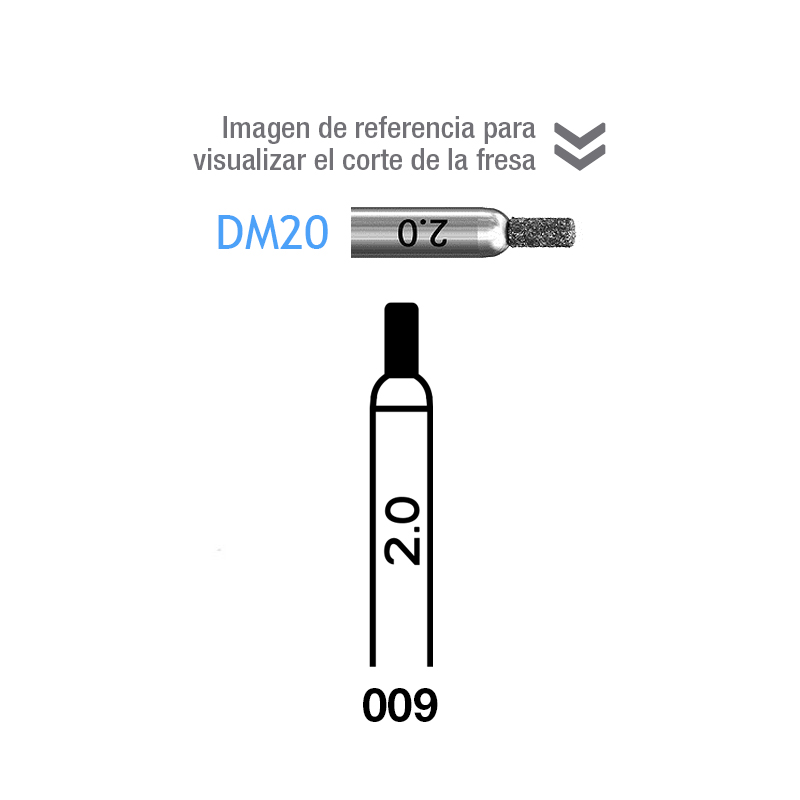 Fresas Diamante FRESAS DM20-314-009 FG PrepMarket Komet - Caja de 5 unidades. Para turbina