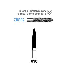 Fresas Diamante ZR862-314-016 especial para circonio Komet - Caja de 5 unidades. Para turbina.
