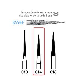 Fresas Diamante 859EF-314-014 Komet - Caja de 5 unidades.
