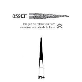 Fresas Diamante 859LEF-014  Royal Dent - Caja de 5 unidades. Para turbina.