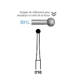 Fresas Diamante 801L-314-016 FG grano medio 107 micras Komet - Caja de 5 unidades. Para turbina.
