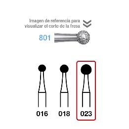 Fresas Diamante 801-104-023 Komet - Caja de 5 unidades. Para pieza de mano.