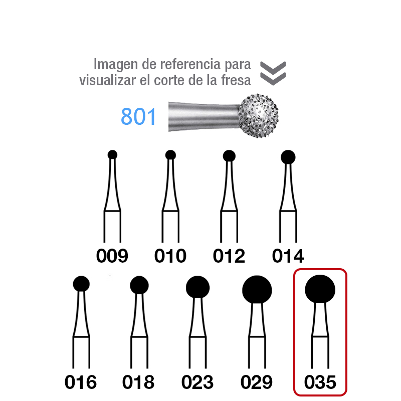 Fresas Diamante 801-314-035 FG grano medio 107 Komet - 