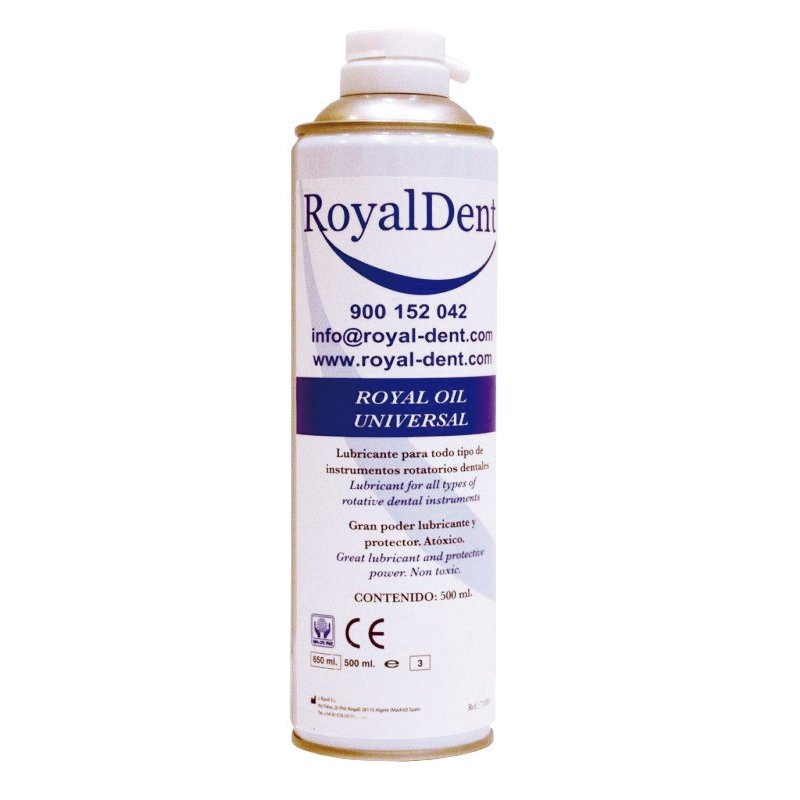 Aceite Lubricante Spray Royal Dent - Bote de 500 ml.
