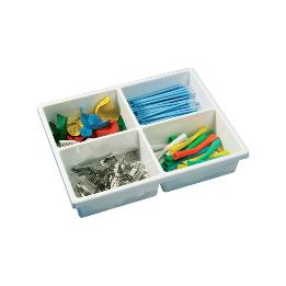 Bandeja porta frascos 4 divisiones Royal Dent - Medidas 40,5 x 30,5 x 8,5 cm.