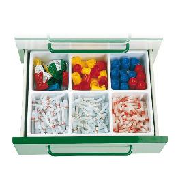 Bandeja porta frascos 6 divisiones Royal Dent - Medidas 40,5 x 30,5 x 8,5 cm.