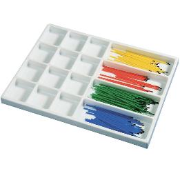 Bandeja porta-instrumentos. X-22 Royal Dent - Con 12 pequeñas divisiones + 4 grandes compartimentos. Medidas: 40,5 x 30,5 x 2,30 cm.