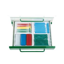 Bandeja porta-instrumentos. Royal Dent - Con 4 diviones. Medidas: 40,5 x 30,5 x 2,30 cm.