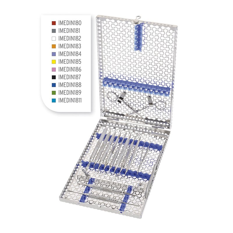 Casete 18 instrumentos IME1DIN18 Hu-Friedy - Formato DIN Dimensiones: 290 x 184 x 34 mm