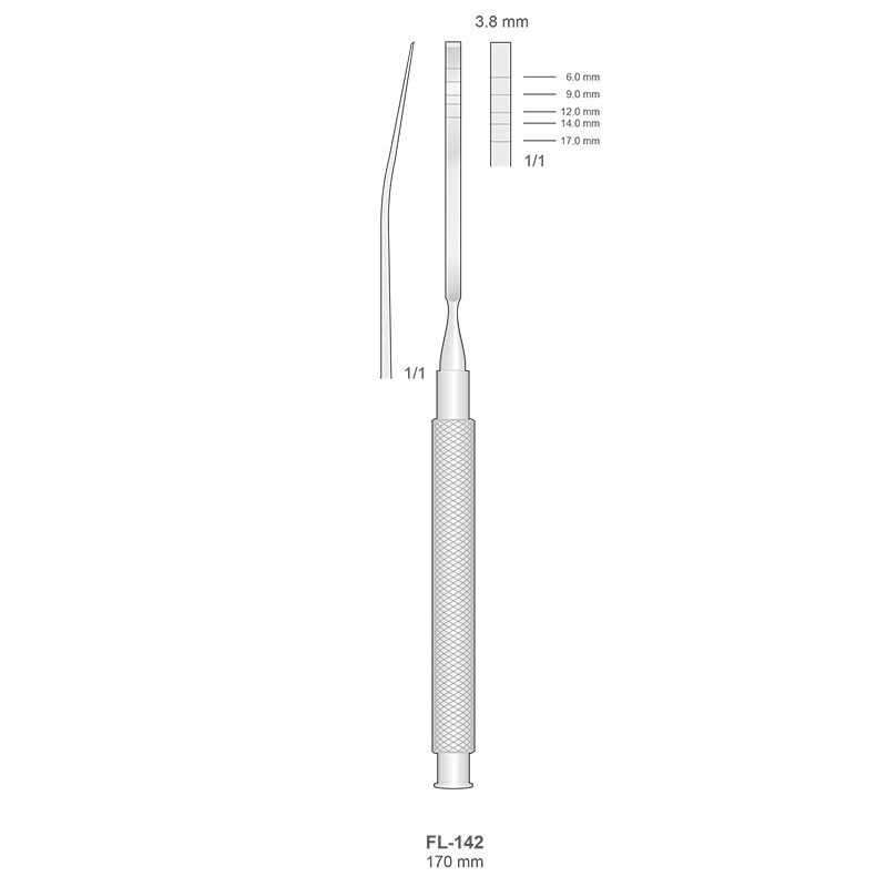 Cincel curvo 3,8 mm Bontempi - 