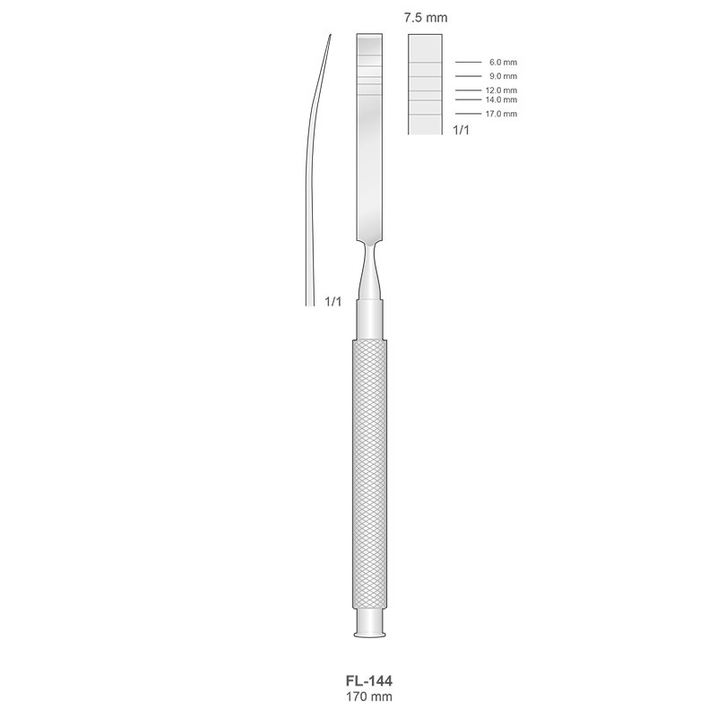 Cincel curvo 7,5 mm Bontempi - 