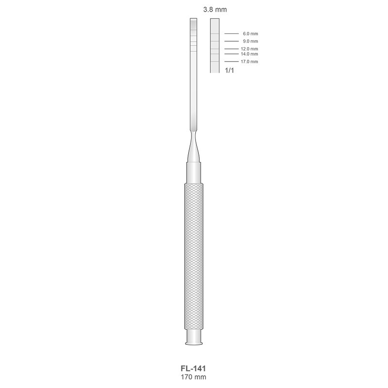 Cincel recto 3,8 mm Bontempi - 