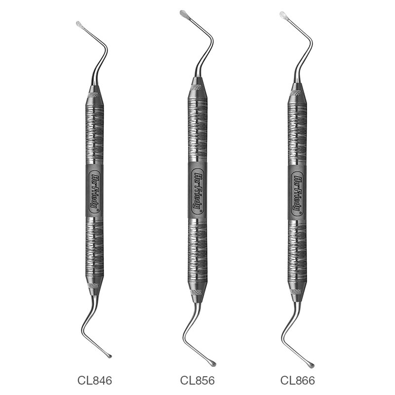 Cucharillas alveolares Lucas mango Satin Steel Hu-Friedy - 