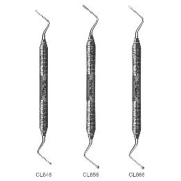 Cucharillas alveolares Lucas mango Satin Steel Hu-Friedy - 