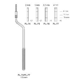 Osteotomos con tope curvos Bontempi - 