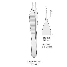 Adson-Brown 6 x 6 dientes BD-92 Bontempi - Recta. 12 cm.