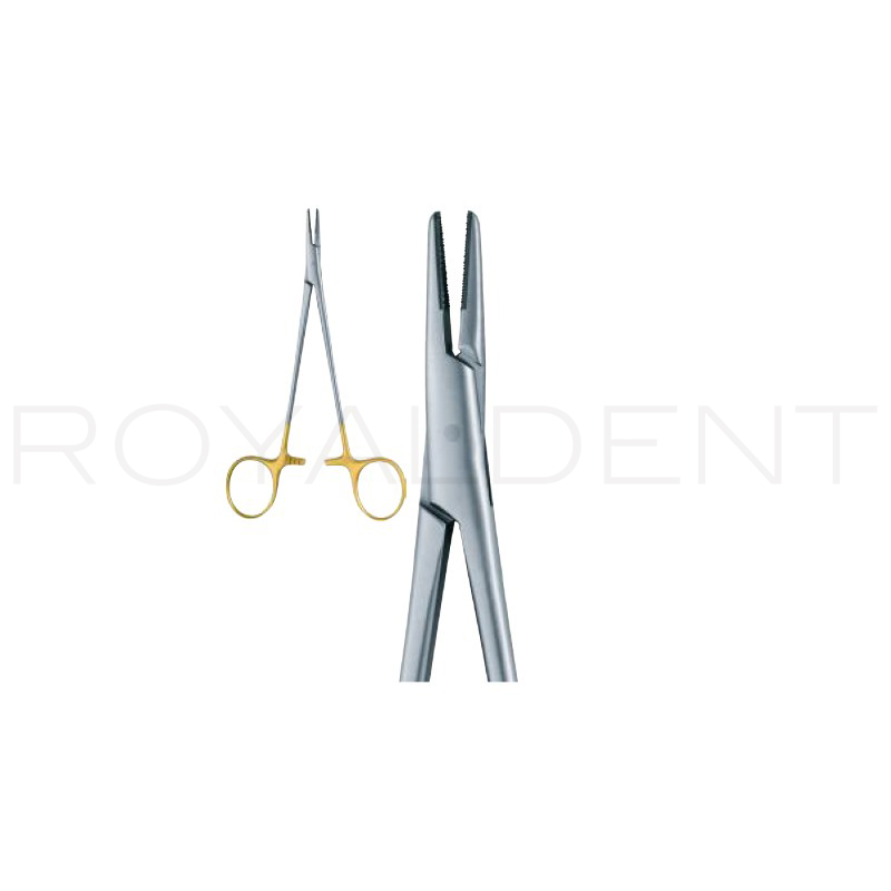 Porta Aguja Criller Wood con punta carburo deTugsteno  American Eagle-Royal dent - 