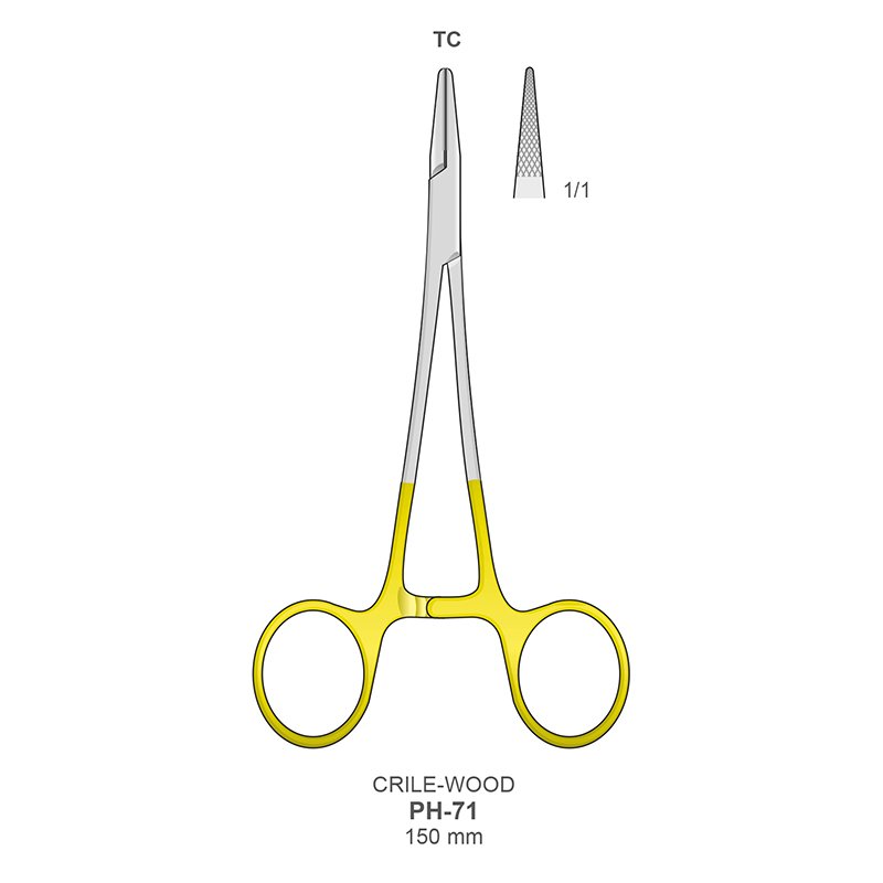 Porta-agujas Crille-Wood PH-71 Bontempi - 130 mm.