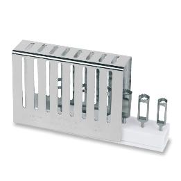 Caja esterilización trefinas IMS-1372T Hu-Friedy - Para 12 fresas, medidas 84x62x22mm.