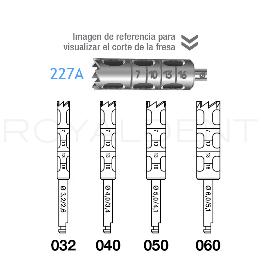 Trefina trepáno Fresa acero modelo 227A.204 para contra-ángulo Komet - Unidad.