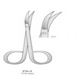 Tijera FG-3 Bontempi - Curva lateral. 11,5 cm.