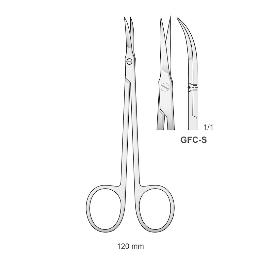 Tijera Goldman-Fox GFC-S especial Bontempi - Curva, muy fina. 12 cm.