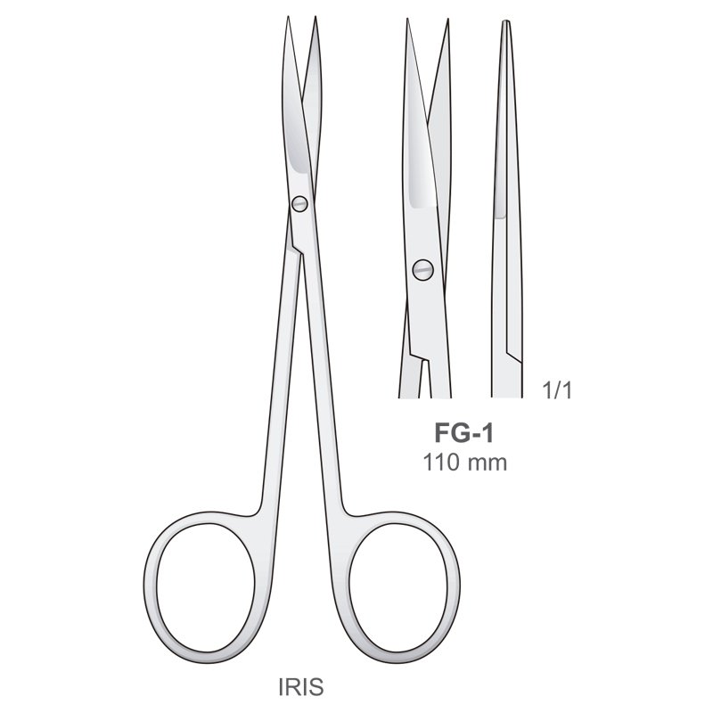 Tijera Iris FG-1 Bontempi - Recta. 110 mm