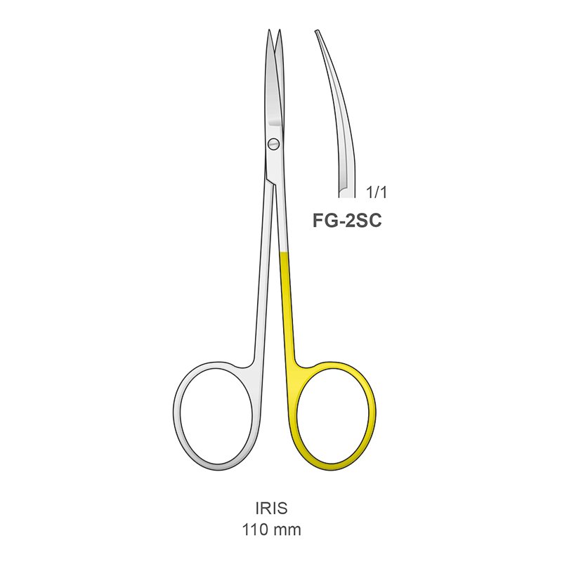 Tijera Iris FG-2 SC super-corte Bontempi - Curva. 110 mm