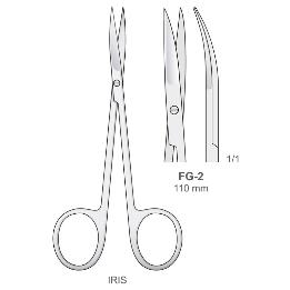 Tijera Iris FG-2 Bontempi - Curva. 110 mm