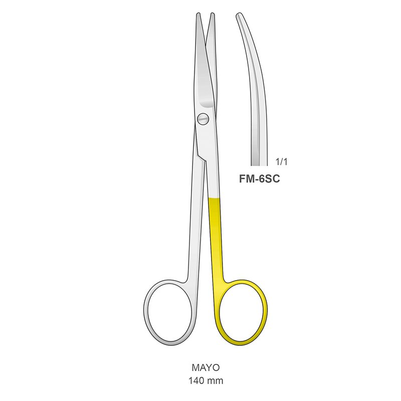 Tijera Mayo super-corte FM-6 SC Bontempi - Curva. 14 cm.