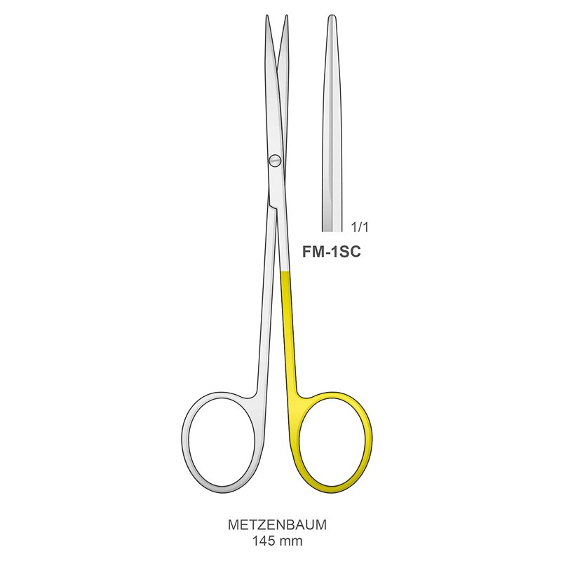 Tijera Metzenbaum FM-1 SC super-corte Bontempi - Recta. 145 mm