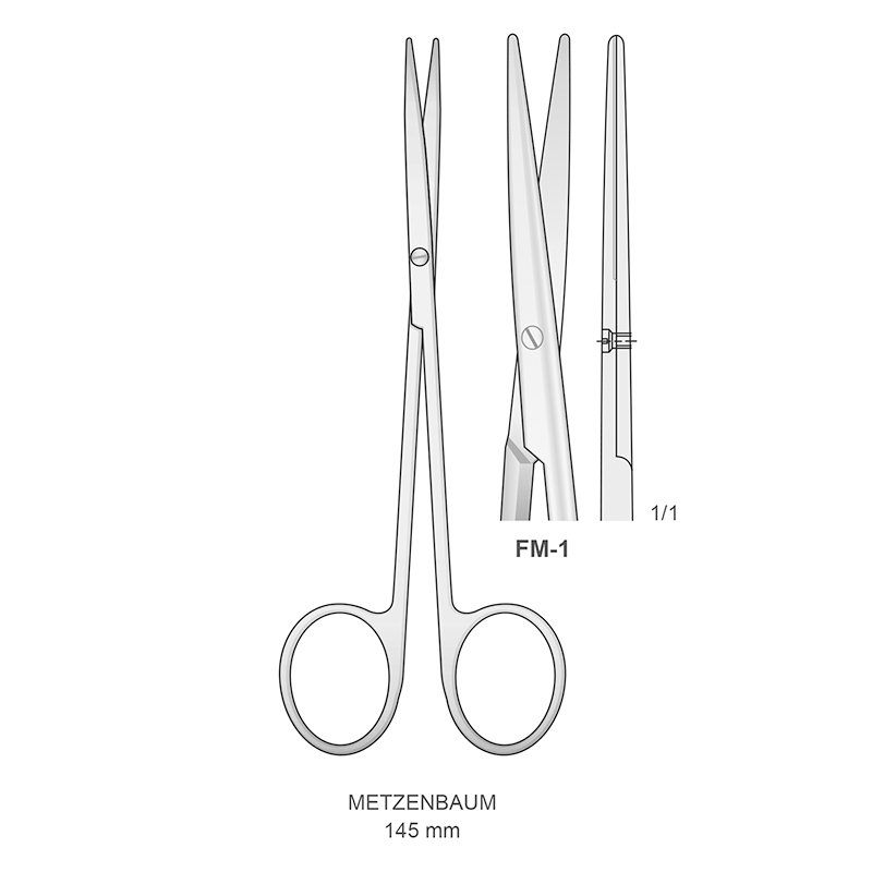 Tijera Metzenbaum FM-1  Bontempi - Recta. 145 mm