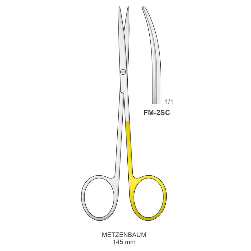 Tijera Metzenbaum FM-2 SC super-corte Bontempi - Curva. 145 mm