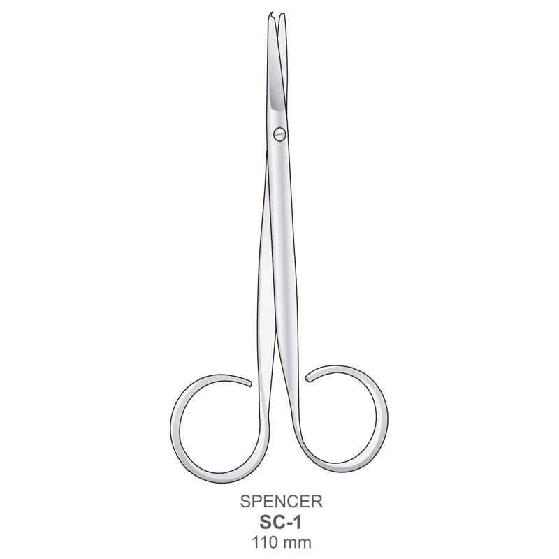 Tijera Spencer con muesca recta 11 cm Bontempi - 