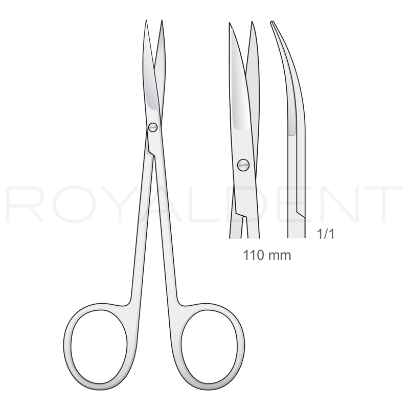 Tijeras Iris curva para sutura  American Eagle-Royal dent - 