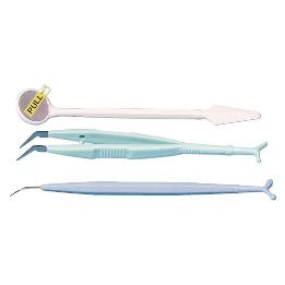 Kit exploracíon Variator estéril Hager&Werken - 10 kits con:Espejo con espátula+ Pinza Meriam con bruñidor+Explorador con Espátula Heideman