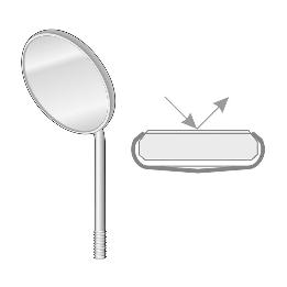 Espejos n 5 Rodio Front Surface rosca simple Bontempi - 12 unidades