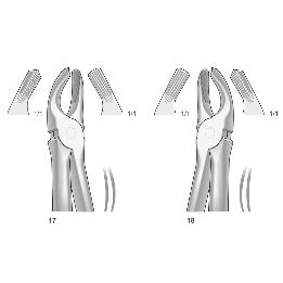 Forcep 17-18 para molares superioes. Bontempi - 
