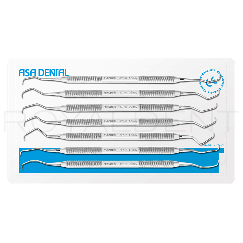 Kit de cureta gracey  Asa Dental - 7 curetas 