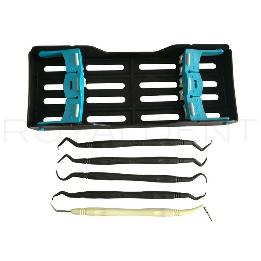 Kits Implantes CASETE 5 Instrumentos fibra de Carbono Technoflux - 5 Instrumentos + casete