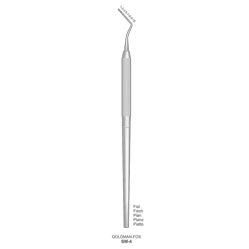 Sonda milimetrada Goldman-Fox SM-4 Bontempi - Marcas: 1-2-3-4-5-7-8-9-10 mm.