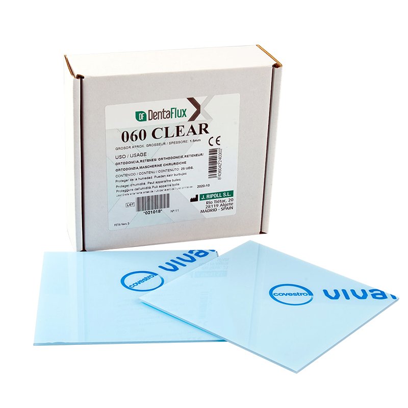 Clear 060 1,5 mm (rígidas) Dentaflux - Caja de 25 unidades. Ortodoncia y retenes.